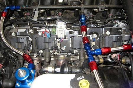 Reusable swivel hose end 180deg AN12 black