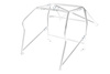 Bolt-in Roll Cage VW Golf 2 White