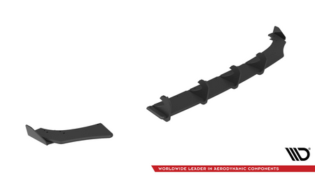 Dyfuzor Volkswagen Polo GTI Mk6 Facelift Tył Street Pro Black-Red + Gloss Flaps