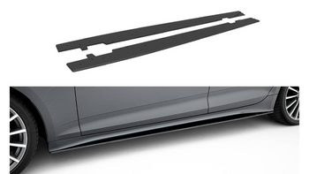 Side Skirts Audi A5 F5 Facelift Street Pro Black-Red