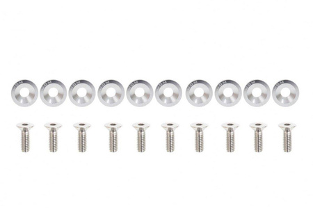 Decorative screws washers M6x1.0 15mm JDM Silver