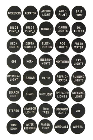 Switch 12/24V IP68 ON-OFFx6, 6xB 3x5A 2x10A 1x15A, LED IP68