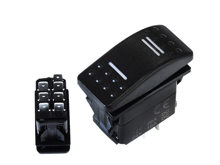 Switch ON-OFF-ON 7PIN Blue