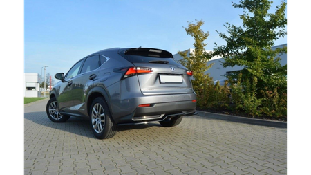 Splitter Lexus NX I H Rear Central with Diffuser Gloss Black