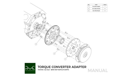 Adapter konwertera BMW ZF 8HP 8HP70 8HP50 - Toyota Lexus V8 UZ 1UZ 3UZ