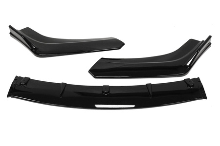 Universal Car Front Bumper Lip Spoiler (3 pcs) Gloss Black