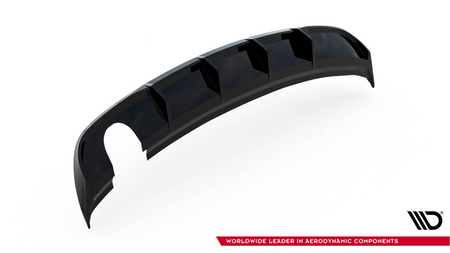 Diffuser Audi A3 8V Facelift Rear Valance Version with a single exhaust tip