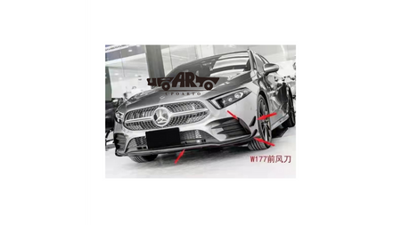 Splitter Mercedes-Benz A V177 W177 Front Bumper Gloss Black