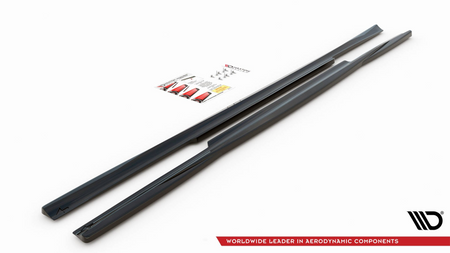 Diffuser Mercedes-Benz C W205 Side Skirts Gloss Black