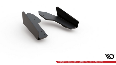 Splitter Audi RS3 8V Sportback Rear Side Racing Durability Black + Gloss Flaps