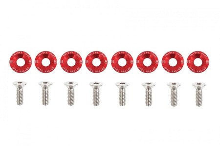 Decorative screws M6x1.0 15mm D1 Red