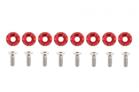 Decorative screws washers M6x1.0 15mm D1 Red