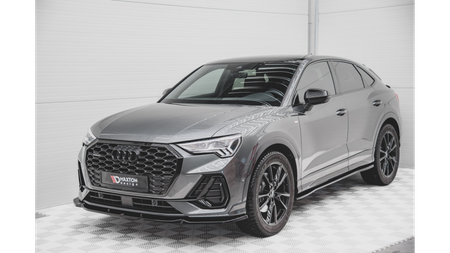 Splitter Audi Q3 F3 Sportback S-Line Front v.1 Gloss Black