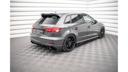 Splitter Audi S3 8V Facelift Tył Boczne v.1 Gloss Black