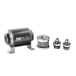 DeatschWerks Universal in-line fuel filter 5 micron AN6 70mm
