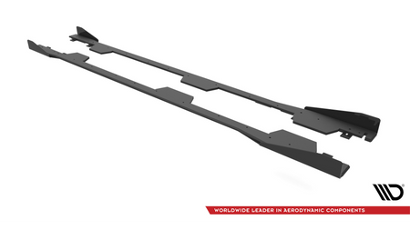 Dokładka Subaru BRZ Progi Street Pro Black-Red + Gloss Flaps