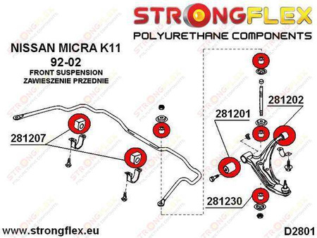 Front suspension bush kit SPORT