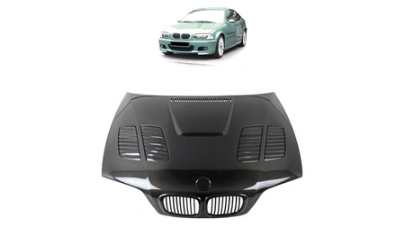 Hood BMW 3 E46 With Air Vent Carbon