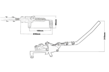 Hamulec ręczny hydrauliczny BMW E36 Ukryty