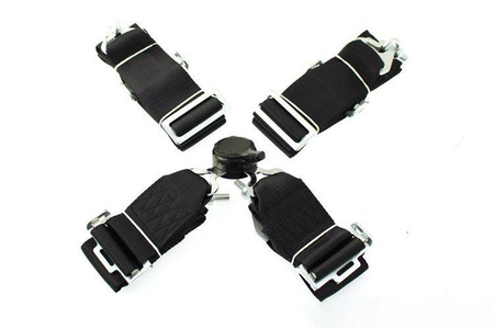 Racing seat belts 4p 3" Black - Quick