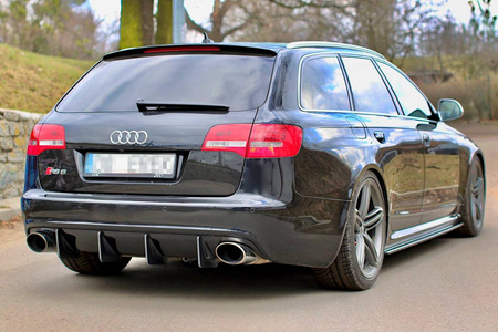 Side Skirts Diffusers Audi RS6 C6 - Gloss Black