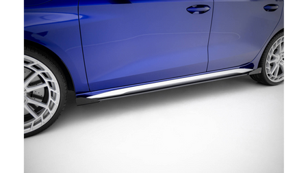 Side Skirts Audi A3 S-Line S3 8Y Facelift Street Pro Black + Gloss Flaps