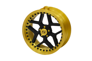 Pendant Slide Rim 08 Gold-Black 70mm Christmas Bauble Keyring