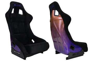 Racing seat SLIDE KS2 Premium Black Welur & Gradient Glitter