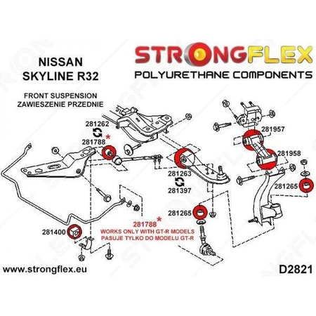 Front upper arm - upper bush SPORT
