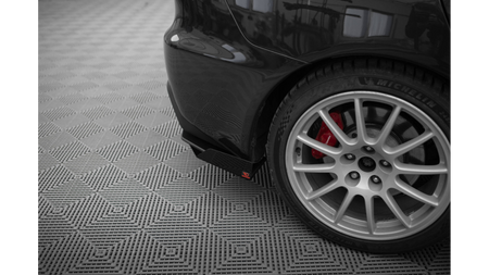 Splitter Mitsubishi Lancer EVO X Tył Boczne Street Pro Black-Red + Gloss Flaps
