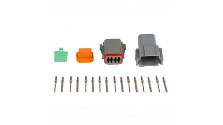 Set of plugs and pins matching Deutsch DT-8 connectors (DT06-8S + DT04-8P) - (13 Amps)