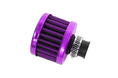 Crankcase Breather Filter 12mm Purple