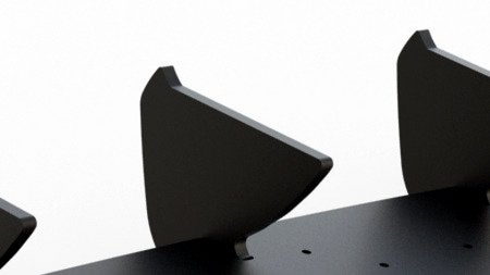 Diffuser Volkswagen Golf 8 Rear Racing Durability v.1 Black-Red