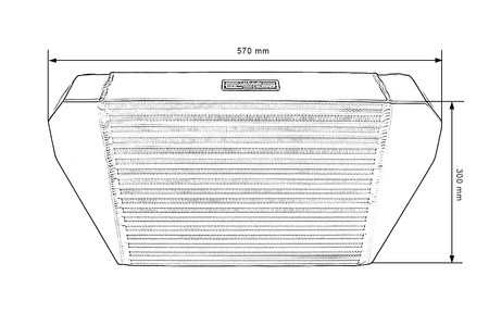 Intercooler TurboWorks 400x300x102 tylny Czarny