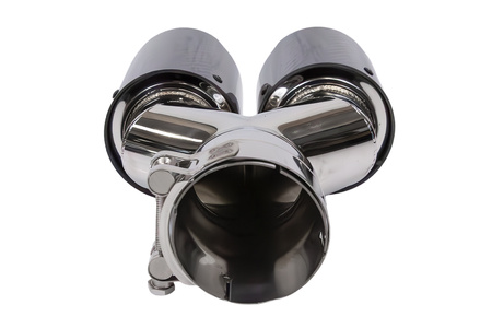 Exhaust 89mmx2 Inlet 76mm Carbon Gloss Set
