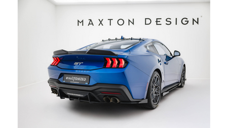 Splitter Ford Mustang GT Mk7 Rear Side Street Pro Black + Gloss Flaps