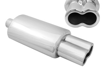 Rear Muffler 87x140mm inlet 63,5mm