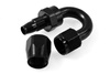 Reusable swivel hose end 180deg AN10 black