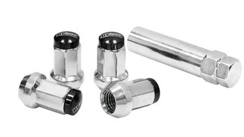 Forged wheel lug nuts D1Spec Steel M12x1.25 Silver/Black ​