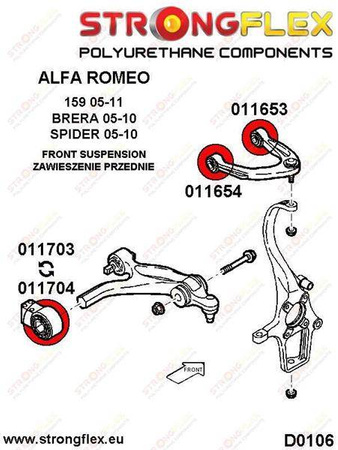 Front lower arm rear bush 46mm