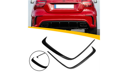 Mesh Mercedes-Benz A W176 Rear Valance Gloss Black
