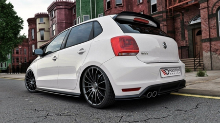 Splitter Volkswagen Polo V Facelift GTI Rear with Diffuser Gloss Black