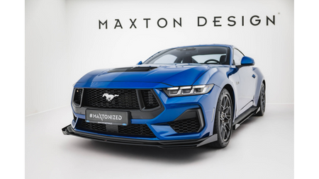 Splitter Ford Mustang GT Mk7 Przód Street Pro Black-Red + Gloss Flaps