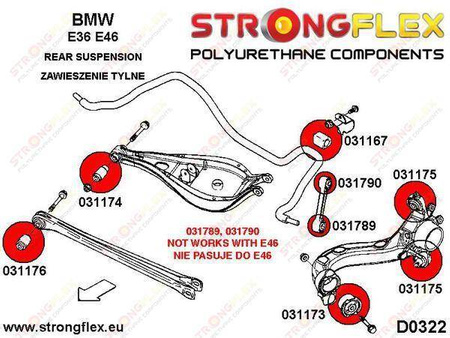 Front & rear suspension bush kit SPORT