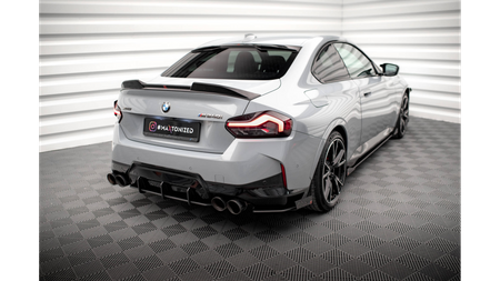 Splitter BMW 2 G42 M-Pack Tył Boczne Street Pro Black + Gloss Flaps