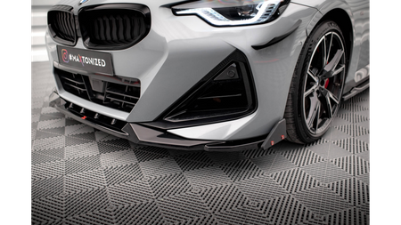 Splitter BMW 2 G42 M-Pack Front v.2 + flaps Gloss Black