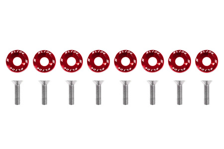 Decorative screws washers M6x1.0 15mm SLIDE Red