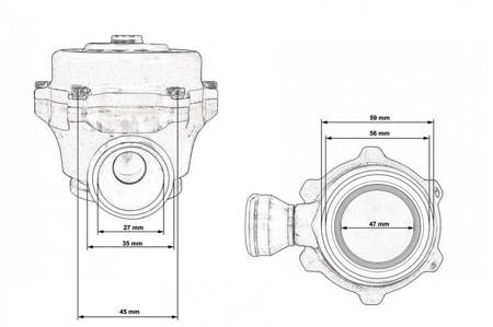 Blow Off TurboWorks 50mm V-Band QR Recirculating Niebieski