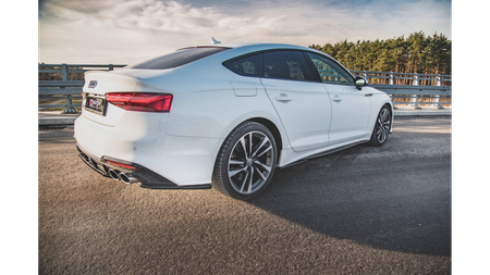 Dokładki Progów Audi S5 / A5 S-Line Sportback F5 Facelift Gloss Black