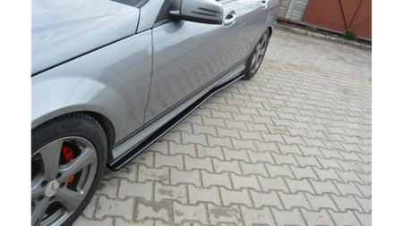 Dokładki Progów Mercedes-Benz C Sedan / Estate AMG-Line W204 / S204 Gloss Black